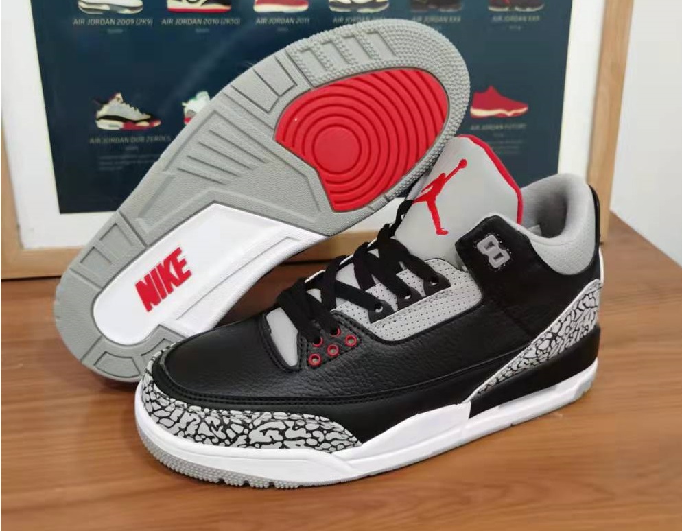 Women Air Jordan 3 Black Cement